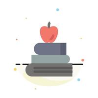 äpple böcker utbildning vetenskap abstrakt platt Färg ikon mall vektor