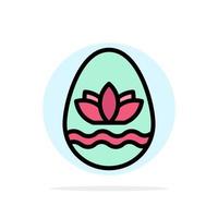 Osterei Ei Feiertage abstrakte Kreis Hintergrund flache Farbe Symbol vektor