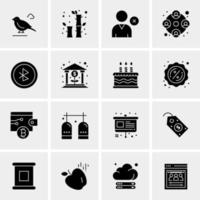 16 universelle Business-Icons Vektor kreative Icon-Illustration zur Verwendung in Web- und Mobilprojekten