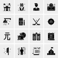 16 universelle Business-Icons Vektor kreative Icon-Illustration zur Verwendung in Web- und Mobilprojekten