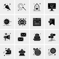 16 universelle Business-Icons Vektor kreative Icon-Illustration zur Verwendung in Web- und Mobilprojekten