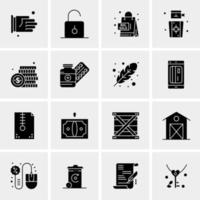 16 universelle Business-Icons Vektor kreative Icon-Illustration zur Verwendung in Web- und Mobilprojekten