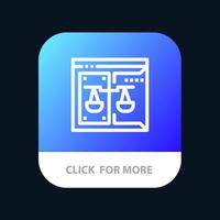 företag upphovsrätt domstol digital lag mobil app knapp android och ios linje version vektor