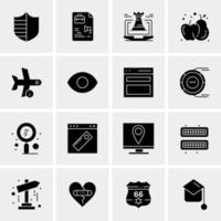 16 universelle Business-Icons Vektor kreative Icon-Illustration zur Verwendung in Web- und Mobilprojekten