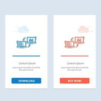 utbyta företag fullbordare förbindelse data information blå och röd ladda ner och köpa nu webb widget kort mall vektor