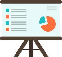 Präsentation Analytics Business Chart Graph Marketingbericht flache Farbe Symbol Vektor Icon Banner Vorlage