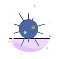 bakterie sjukdom virus abstrakt platt Färg ikon mall vektor