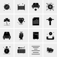 16 universelle Business-Icons Vektor kreative Icon-Illustration zur Verwendung in Web- und Mobilprojekten