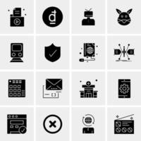 16 universelle Business-Icons Vektor kreative Icon-Illustration zur Verwendung in Web- und Mobilprojekten