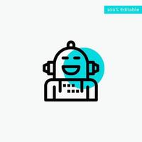 android artificiell känsla emotionell känsla turkos markera cirkel punkt vektor ikon