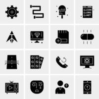 16 universelle Business-Icons Vektor kreative Icon-Illustration zur Verwendung in Web- und Mobilprojekten