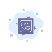 Karte Herz Liebe Heiratskarte Vorschlag blaues Symbol auf abstrakten Wolkenhintergrund vektor