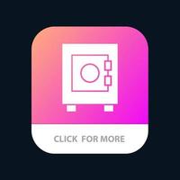 Locker Lock User Mobile App Button Android- und iOS-Glyph-Version vektor