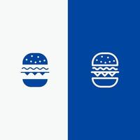 burger essen essen kanada linie und glyphe festes symbol blaues banner linie und glyphe festes symbol blaues banner vektor
