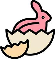 Kaninchen Ostern Baby Natur Business Logo Vorlage flache Farbe vektor