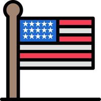 flagga stater förenad USA platt Färg ikon vektor ikon baner mall
