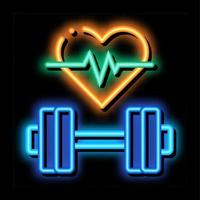 cardio training biohacking neonglühen symbol illustration vektor