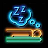 mänsklig sömn biohacking neon glöd ikon illustration vektor