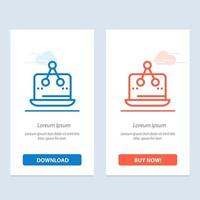 korsa digital marknadsföring mått plattform blå och röd ladda ner och köpa nu webb widget kort mall vektor