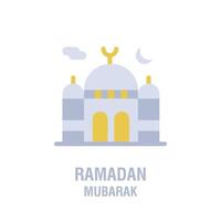 ramadan-symbole muslimisches islamgebet und ramadan kareem dünne liniensymbole setzen moderne flache stilsymbole isoliert auf weiß für infografiken oder webnutzung vektor