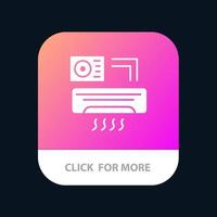 klimaanlage ac zimmer mobile app icon design vektor
