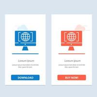computer internet world big think blue and red jetzt herunterladen und kaufen web-widget-kartenvorlage vektor