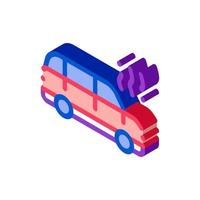 rauchendes auto isometrische symbolvektorillustration vektor