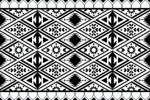 svart och vit geometrisk etnisk sömlös mönster designad för bakgrund, tapet, traditionell Kläder, matta, ridå, och Hem dekoration. vektor