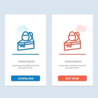 Kuchen Dessert Osterei Blau und Rot Jetzt herunterladen und kaufen Web-Widget-Kartenvorlage vektor