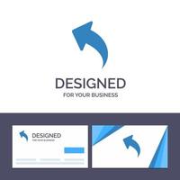 kreativ företag kort och logotyp mall pil vänster upp pilar vektor illustration