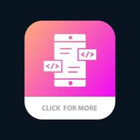 app-entwicklungspfeile div mobile mobile app-schaltfläche android- und ios-glyphenversion vektor