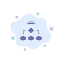 flödesschema algoritm företag data arkitektur schema strukturera arbetsflöde blå ikon på abstrakt moln bakgrund vektor