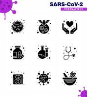 einfacher satz von covid19 schutz blau 25 icon pack icon enthalten chemische medizin flasche virus drogen herz virales coronavirus 2019nov krankheitsvektordesignelemente vektor