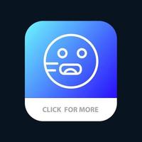 emojis uttryckssymbol hungrig skola mobil app knapp android och ios linje version vektor