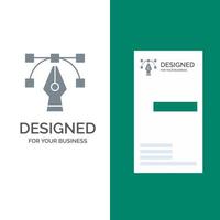 Design-Grafiktool graues Logo-Design und Visitenkartenvorlage vektor