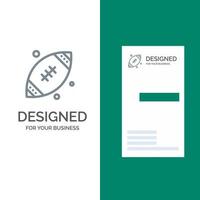 boll rugby sporter irland grå logotyp design och företag kort mall vektor