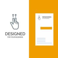fingergeste ups graues logodesign und visitenkartenvorlage vektor