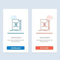 notiz brief text mail blau und rot erstellen jetzt herunterladen und kaufen web-widget-kartenvorlage vektor