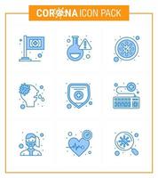 einfacher satz von covid19 schutz blau 25 icon pack symbol enthalten schutz krankenversicherung coronavirus virus nase virales coronavirus 2019nov krankheitsvektordesignelemente vektor