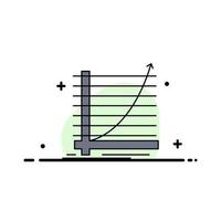 Pfeildiagramm Kurve Erfahrungsziel flacher Farbsymbolvektor vektor