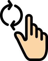 finger hand aktualisieren geste flache farbe symbol vektor symbol banner vorlage
