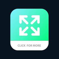 Pfeilrichtung Bewegen Sie die Schaltfläche für die mobile App Android- und iOS-Glyphenversion vektor