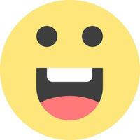 emojis Lycklig motivering platt Färg ikon vektor ikon baner mall