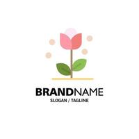 flache farbe der flora blumen blume natur frühling business logo vorlage vektor