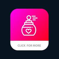parfüm fragmentiert wohlriechend aroma mobile app button android- und ios-linienversion vektor
