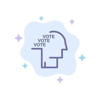 valsedel val opinionsundersökning folkomröstning Tal blå ikon på abstrakt moln bakgrund vektor