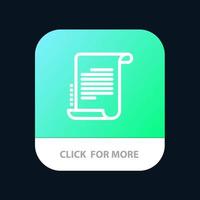 Dekret neuartiges Szenario Drehbuch Mobile App-Schaltfläche Android- und iOS-Line-Version vektor