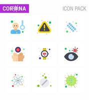 25 Coronavirus-Notfall-Iconset blaues Design wie Infektionskrankheit Medikamente schmutzige Medizin virales Coronavirus 2019nov Krankheitsvektor-Designelemente vektor