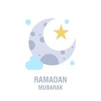 ramadan-symbole muslimisches islamgebet und ramadan kareem dünne liniensymbole setzen moderne flache stilsymbole isoliert auf weiß für infografiken oder webnutzung vektor