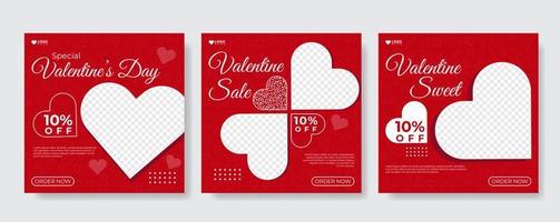 valentines dag försäljning social media posta mall vektor